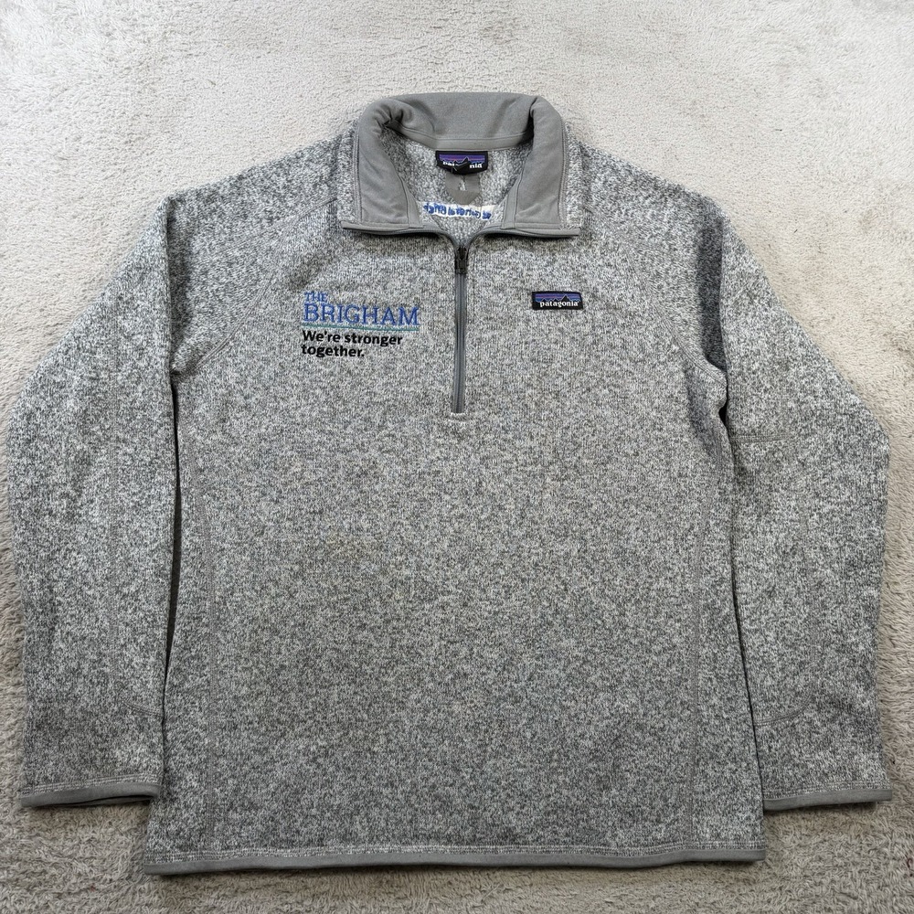 Patagonia Better Sweater Womens Large Grey 1/4 Zip Fleece Pullover Sweatshirt